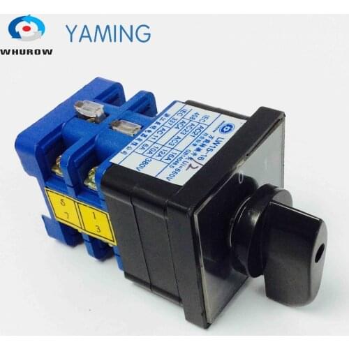 Yaming electric 16A 380V rotary cam switch 0-1 position ON-OFF 2 poles main universal changeover switch LW15-16/2