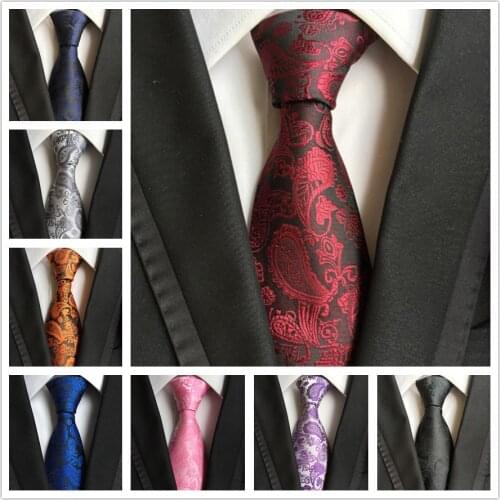 8cm Gentlemen Male Formal Tie Jacquard Woven Necktie Paisley Pattern