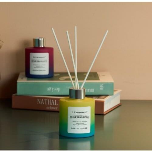 120ml Round Bottle Aroma Diffuser Set Indoor Air Fresher Bathroom Reed Essential Oil Diffuser Home Decor Household Accessories