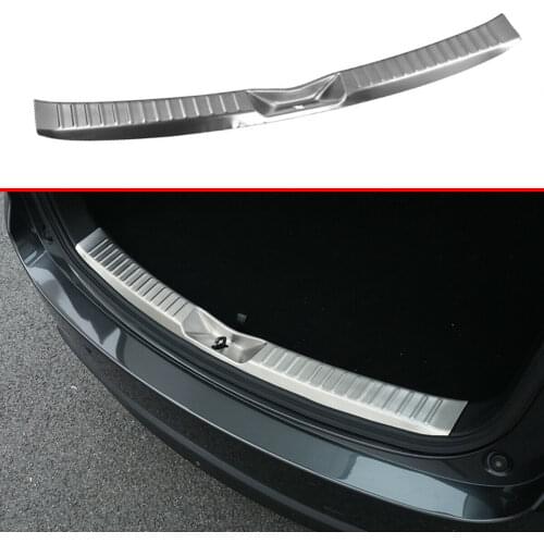 Steel Tail Gate Bumper Door Sill Plate Portect Cover Trim For Mazda CX5 CX-5 2017 2018 2019 2020 Accessories Molding