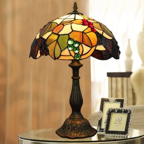 New retro glass bedroom bedside table lamp fashion wine restaurant hotel decorative lamp