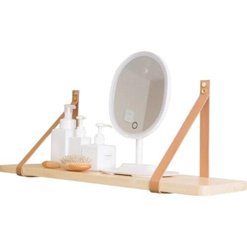 Solid Wood Belt Shelf Living Room Decoration Rack One Word Shelf Wall Storage Rack Wall Hanging Bookshelf