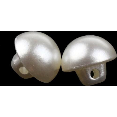 50 Pieces 2 Holes White Plastic Pearl Button With Shank DIY Sewing Crafts