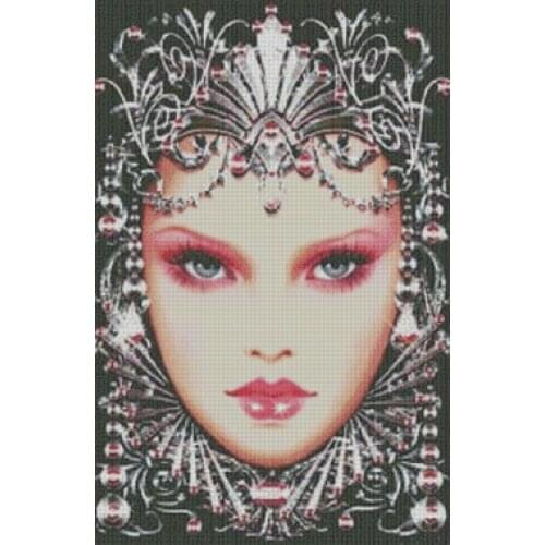 Needlework,Fashion Art Beauty Queen People 14CT Canvas Embroidery,DIY Aida Cross stitch kits, wall Home Decor