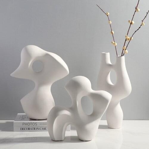 Nordic Creative Ceramics Abstract Art Irregular Decoration Model Room Living Room Floor TV Cabinet Home Decorat Ornaments