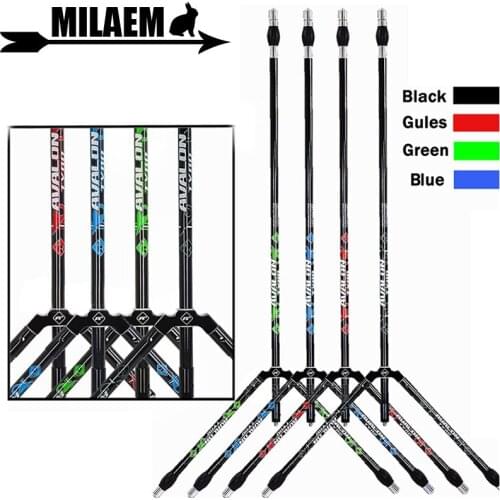 1Set Archery Recurve Bow Stabilizer 30/10inch Balance Rod Rubber Damper Carbon Stabilizer V-bar Recurve Bow Shooting Accessories