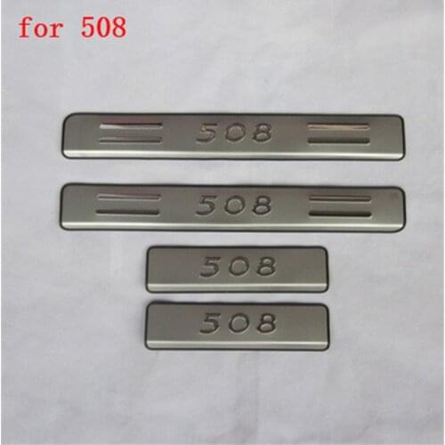 Car styling For Peugeot 508 2011 to 2016 high quality Stainless Steel Scuff Plate/Door Sill Door Sill pedal bienvenidos
