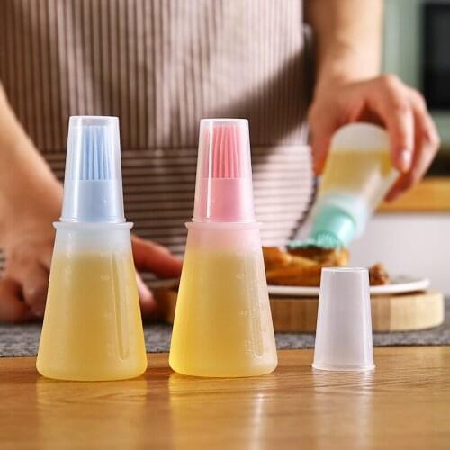 High Temperature Resistant Silicone Bottle Brush Barbecue Brush Oil Brush Household Baking Pancake Brush Oil Tool Grilling Bbq