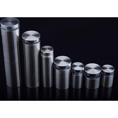 20Pcs/lot 25*70mm Solid Stainless Steel Balcony Glass Screw Acrylic Support Advertising Screw DHL Free Shipping