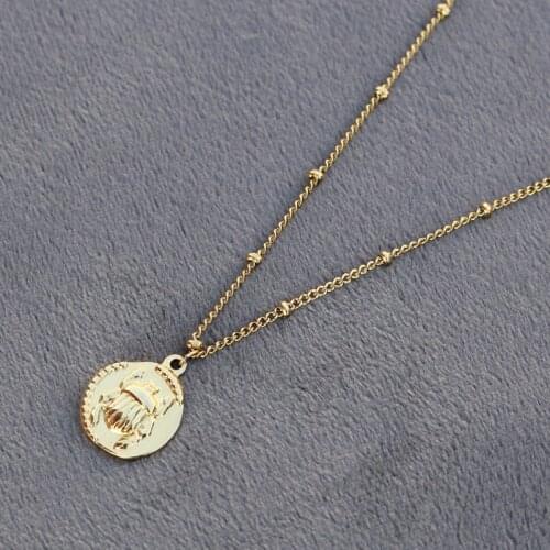 Creative Design Trendy Beetle Pendant For Women Vacuum Plating gold-plate Golden Necklace 42cm Chain Choker Holiday Gift Jewelry