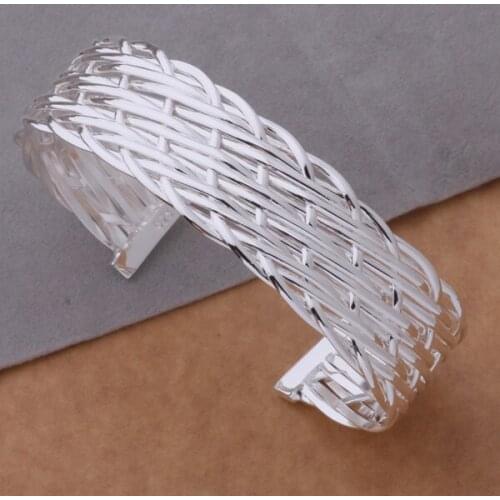 SZ-AB009 Hot Silver Color Gift Women Lady Nice High Quality Fashion Jewelry Woven Bracelet /aekaivra Bqpakhwa