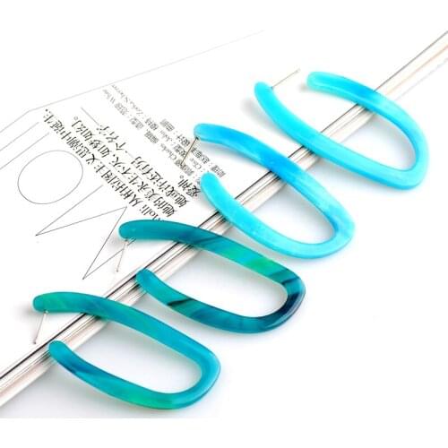 ZIV New Hot Punk Geometric U Shape Acrylic Earrings for Women Lady Fashion C Earrings Ornament Gift Charm Jewelry