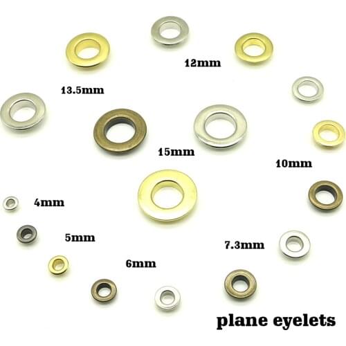 4 colors internal diameter 4|5|6|7.3|10|12|13.5|15|20mm plane eyelets metal curtain eyelets Jeans, Apparel, Bags, Shoe eyelets