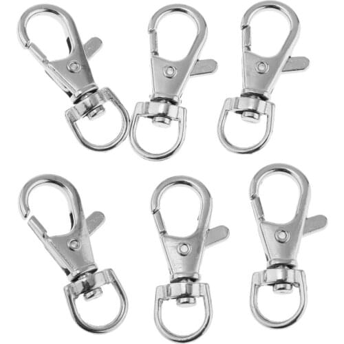 40pcs Metal Carabiner Clip Keyring Keychain Key Ring Chain Hook DIY Crafts