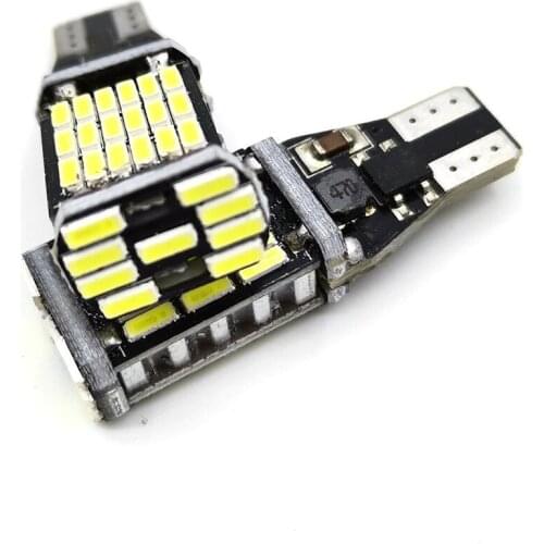 4x Car T15 W16W LED Bulb Clearance Lights 4014 45smd Lights Canbus No error High Power White DC 12V Reverse Back Parking Lamps