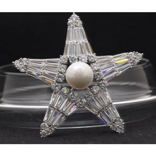 AIWEIGE Silver Brooches For Clothes