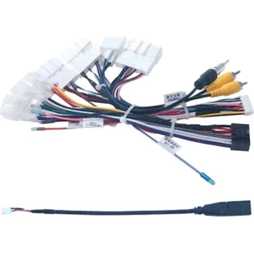 Car Audio 16PIN Power Cord Adapter Audio Harness with Canbus Box for Toyota RAV4 Highlander Camry Corolla 2013-2015