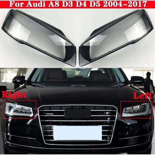 Car Front Headlight Cover For Audi A8 D3 D4 D5 2004-2017 Auto Headlamp Lampshade Lampcover Head Lamp light glass Lens Shell Caps