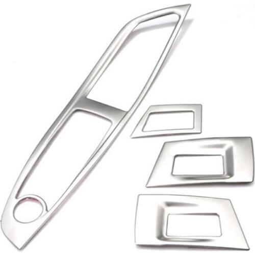 Car styling Window Lifter Control Frame Window Switch Decor Armrest Panel Cover Sticker for BMW F10 5 series Accessories LHD