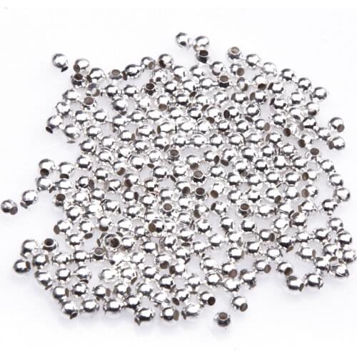 Wholesale 500pcs 2.5mm Metal Ball Gold Silver Tone Spacer Beads For Bracelet Jewelry Making Needlework Diy Accessories Supplies