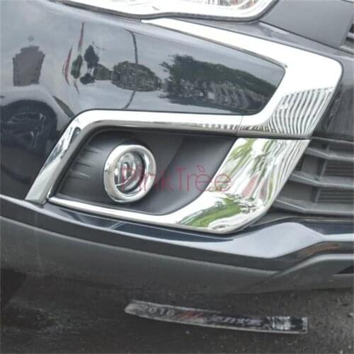 Chrome Front Fog Light Lamp Cover Trim Foglight Eyebrow Trim Accessories For Mitsubishi ASX RVR Outlander Sport 2016 2017