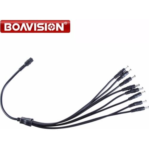 Power Supply Cable 8 In 1 Splitter Power Cable For CCTV Camera DC Power Jack Splitter Adapter Connector Cable