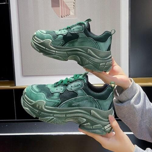 Women Casual Shoes New Luxury Genuine Leather Shoes Women Fashion Sneaker Women Thick bottom Walking Shoes Women Vulcanize Shoes