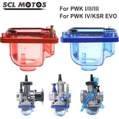 SCL MOTOS 1PC Motorcycle Clear Transparent Carburetor Repair Kit Float Bowl Float chamber For PWK I/II/III PWK IV/KSR EVO