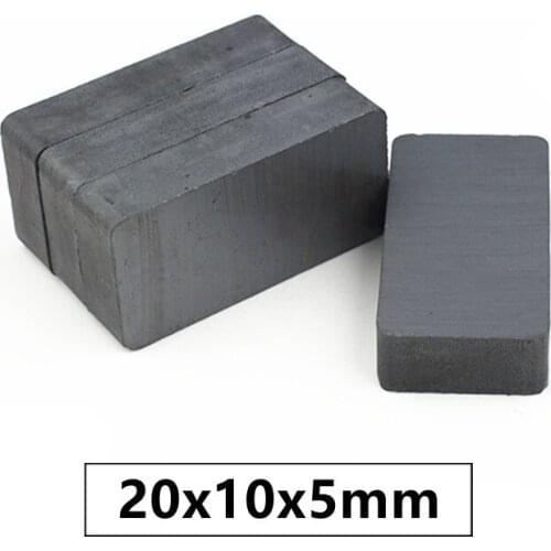 50/100pcs/lot Y30 Ceramic magnet Square Ferrite Magnet 20*10*5 mm Permanent magnet 20mm x 10mm x 5mm magnet 20x10x5m