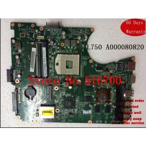 Notbook Motherboard A000080820 DABLBDMB8E0 Socket 989 For Toshiba Satellite L750 L755