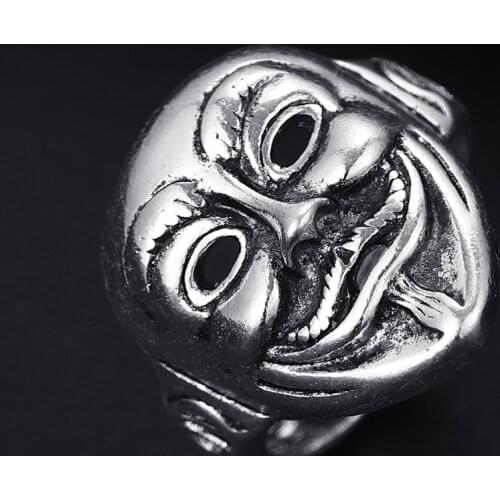 Trendy Vintage Avenge Antique Silver Plated Punk Hiphop Rock Style Resizable Rings for Women Girl & Man Retro Party Jewelry