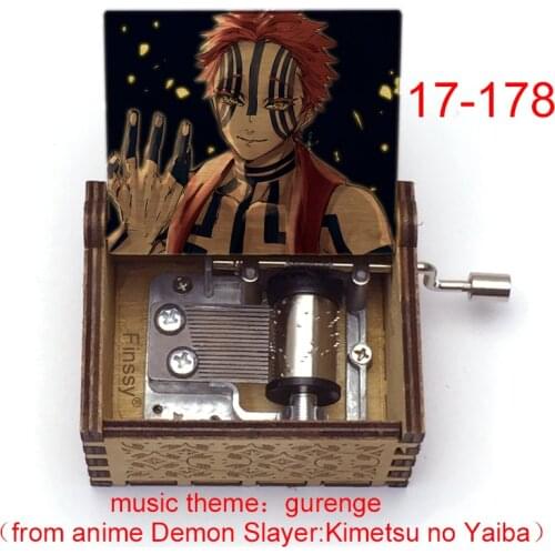 Gurenge music Demon Slayer Kimetsu no Yaiba Juuni Kitsuki Muzan Kokushibou Akaza Rengoku print Music Box cosplay fans gift