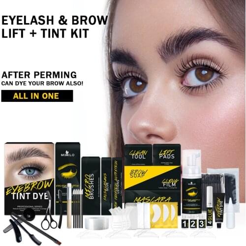 Lash Lift And Tint At Home Eyelash Lift Curling Kit Eyebrow Perm And Dye Kit Professional Semi Permanent Eyelash Kit Lifts Lash