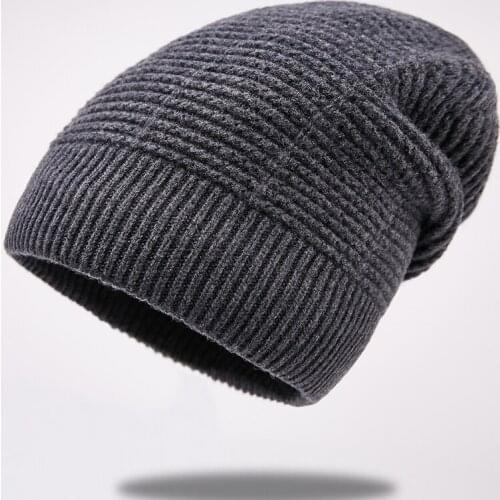 Autumn And Winter New Pure Wool Knitted Hat Outdoor Windproof And Warm Pure Color Ear Protection Hedging Cap Leisure M9262