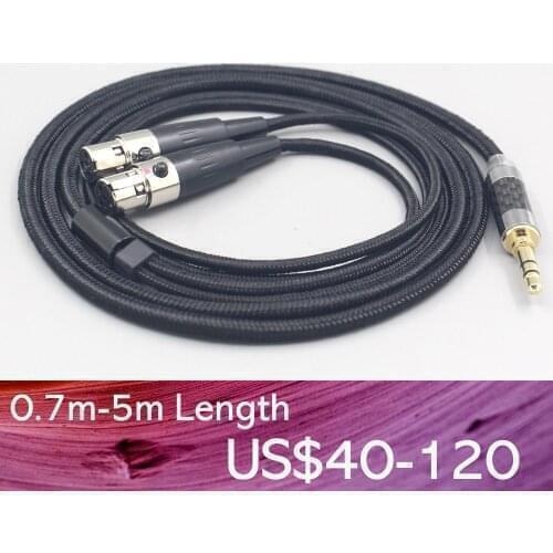 LN007556 6.5mm XLR 4.4mm Super Soft Headphone Nylon OFC Cable For Monolith M1570 Over Ear Open Back Balanced Planar Headphone