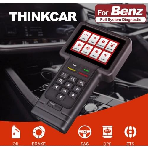 THINKCAR ThinkScan S01 EOBD Car Diagnostic Tool for Benz Auto OBD2 Scanner Professional for Oil ETS SAS DPF Brake Reset Services
