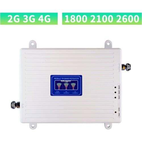 70dB Tri band Cellular Signal Booster LTE 1800 4G Amplifier 2100 UMTS LTE 2600 Cellular Amplifier 4G Singal Repeater Internet