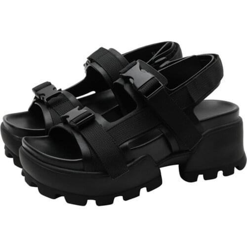 2021 New Summer Women Sandals Thick Bottom Platform Shoes Woman Casual Flats Sandalias Mujer Female Beach Shoes Creepers