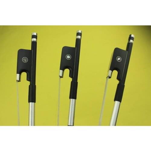 1 pc new black Carbon fiber viola bow Mongolia horse hair ebony frog