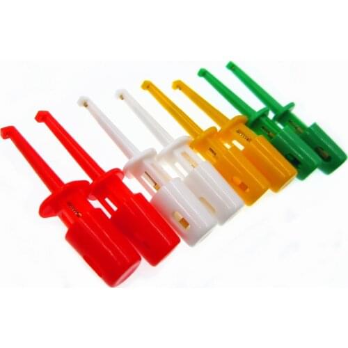 10PCS 1.7'' Multimeter Lead Wire Kit Test Hook Clip Grabbers Test Probe SMT / SMD IC D20 Cable Welding