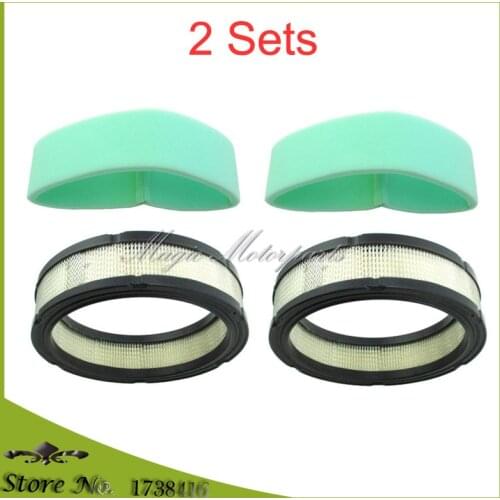 2 Air Filters & 2 Pre-Filters For 140-2628-01 ONAN 140-1228 140-2522 JOHN DEERE AM106953 HE140-1228 HE1402628 HE1401496