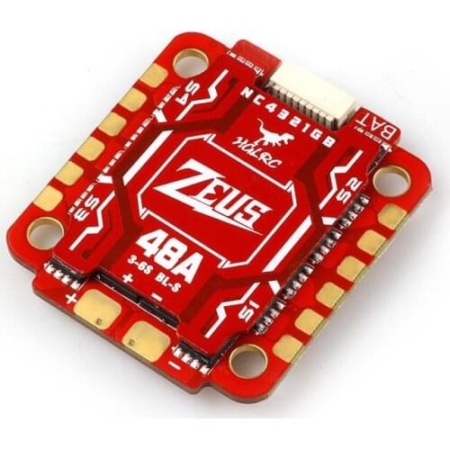30.5x30.5mm HGLRC Zeus 48A BLHELIS 4in1 3-6S DSHOT600 Brushless ESC with Heat Sink for Zeus F748 STACK FPV Racing DIY Parts