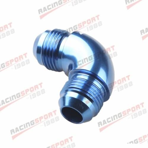 8AN AN8 -8AN To AN-8 90 Degree Union Fuel Fitting Adapter Male Blue