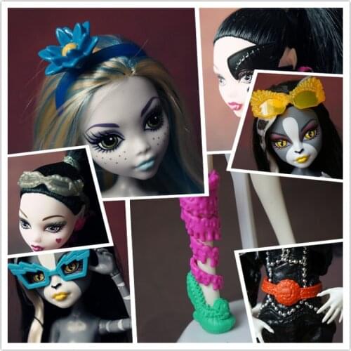 Accessories for monster high school fairy tale elf accessories props glasses accessories necklace ring wave1