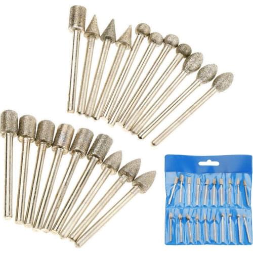 Newone 20PCS 3*6mm diamond chainsaw abrasive for polishing and peeling beeswax jade glass carving electric grinder accessories