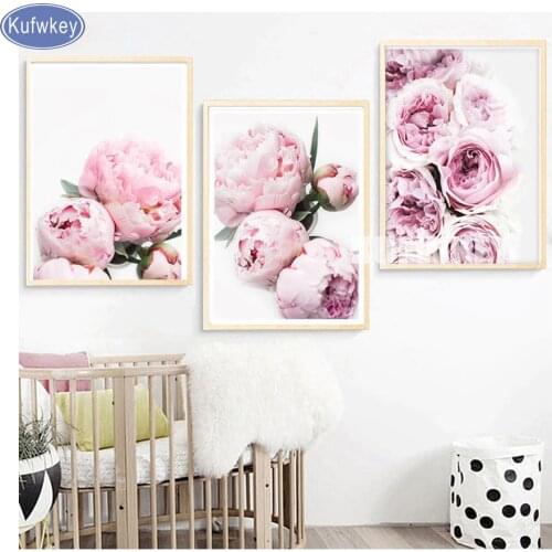 Diamond Mosaic triptych"Peonies/Floral/Rose"5d DIY Diamond Painting Wall stickers Cross Stitch Kits Full Diamond Embroidery 3D