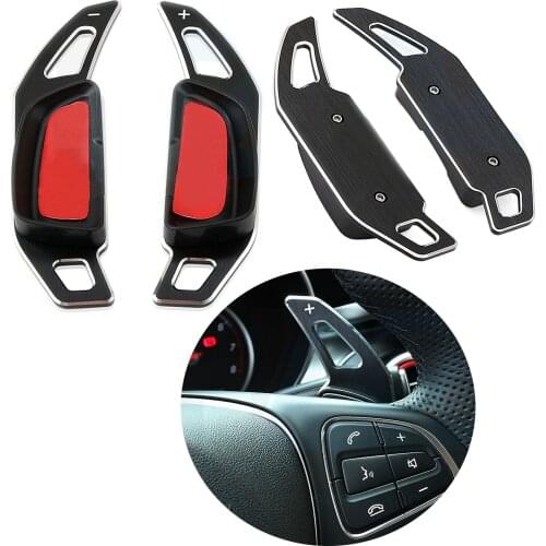 Aluminum Car Steering Wheel Gear Shift Paddle Shifters For Mercedes C-Class W205 GLC X253 CLS400 2015 2016 2017 W213 C117 16-17