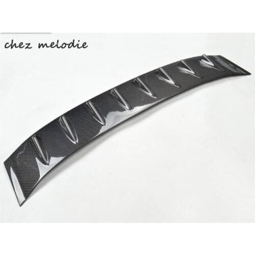 Shark Fin style Real carbon fiber Car Rear roof Spoiler Wing For HONDA Civic 10 2016 2017, no drilling needed