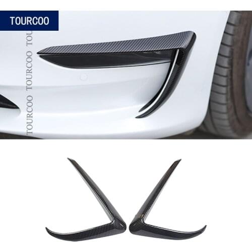 Car Styling Front Foglight Eyebrow Cover Trim Sticker ABS Chrome Car Refit Accessories for Tesla Model 3