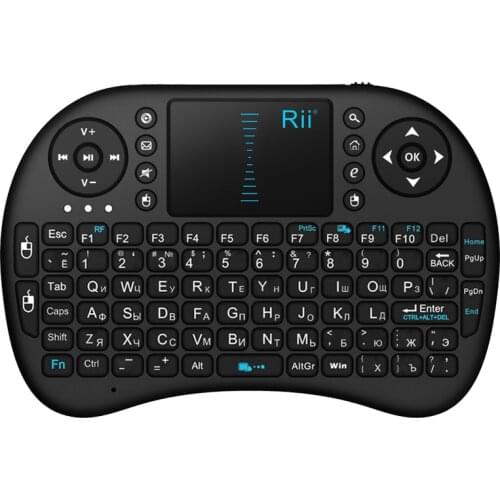 Rii i8 Russian Wireless Mini Keyboard Lithium Battery Air Mouse Remote Control with Touchpad for PC, TV Box Windows